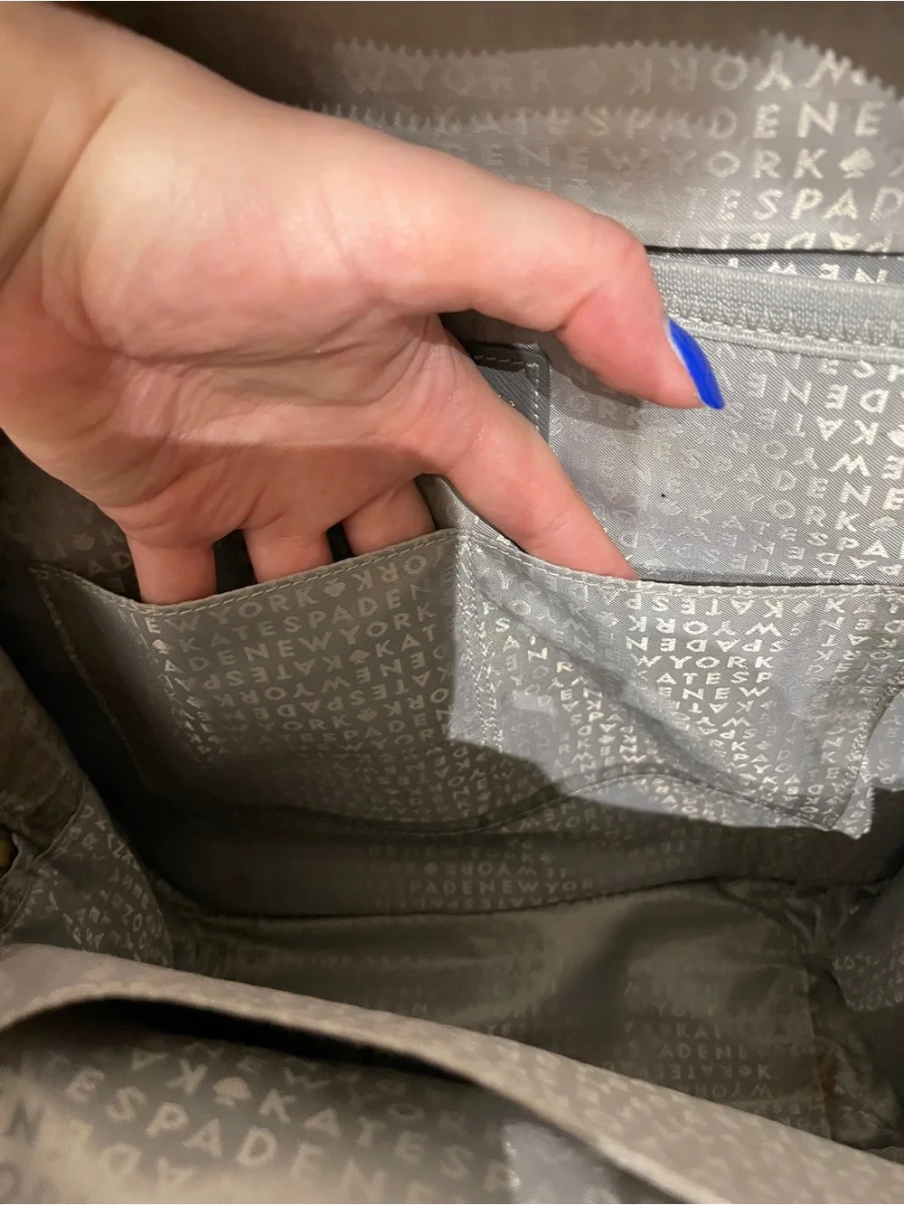 kate spade Gray Nylon Backpack